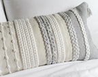 Gray Decorative Lumbar Pillow Cover 14x36, Farmhouse Lumbar Throw Pillow - Image 5