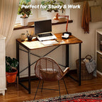 Huuger Folding Desk for Small Spaces, 31.5 Inch Foldable Computer Table - Image 8