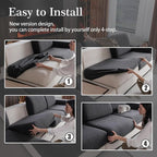 OHSIO Couch Cushion Covers for Sectional Sofa, Stretch Soft Sofa Slipcovers - Image 7