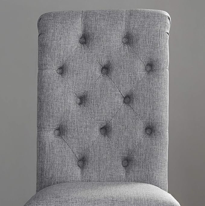 Roundhill Furniture Leviton Solid Wood Tufted Dining Chair - Image 4