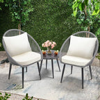 wildformers 3 Pieces Bistro Set, Woven Rope Chair - Image 7