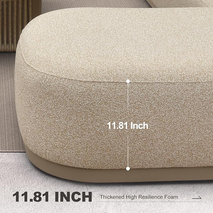 PURPLE LEAF Patio Furniture Set 5 Pieces, Outdoor Sectional Sofa Set - Image 6