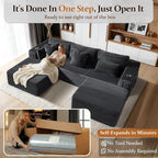 108" Oversized Cloud Sectional Couch, Comfort U Shaped Boneless Couch - Image 3