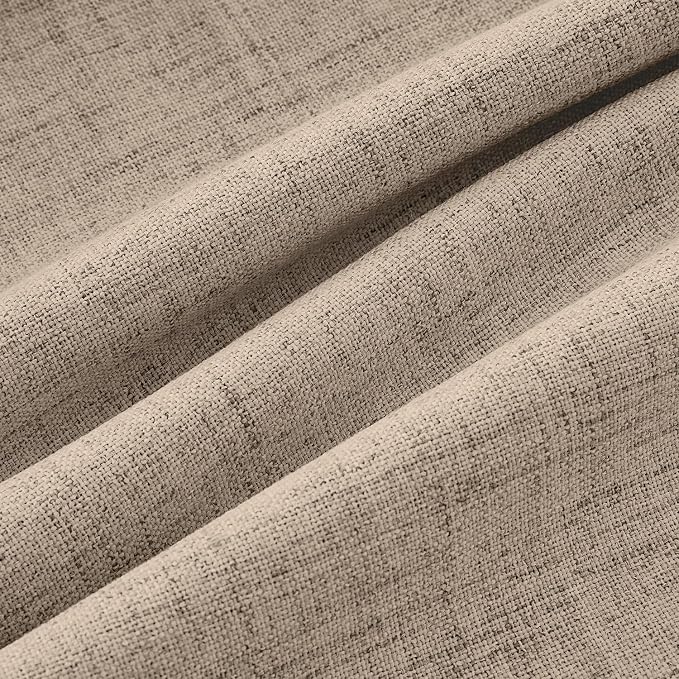 MIULEE 100% Blackout Linen Curtains 42 x 90 Inch Copper Brown 2 Panels | - Image 9