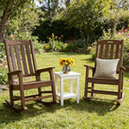 Psilvam Outdoor Rocking Chair, Poly Lumber Oversized Rocking Chair - Image 2