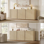 SICOTAS Buffet Cabinet with Storage Sideboard Accent Modern Credenza with Doors - Image 6