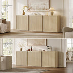 SICOTAS Buffet Cabinet with Storage Sideboard Accent Modern Credenza with Doors - Image 6