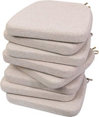 AAAAAcessories D-Shaped Chair Cushions, Machine-Washable Cover, Oatmeal Beige by AAAAAcessories