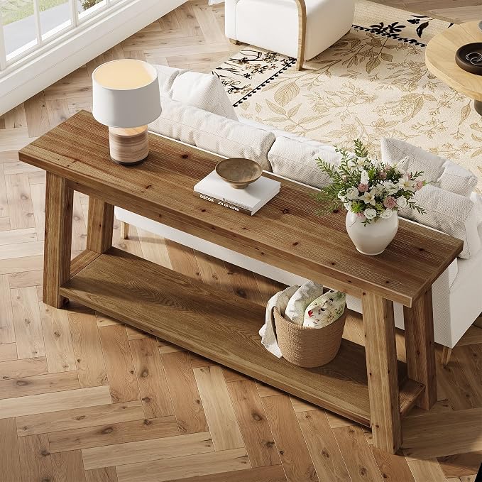 LITTLE TREE 70.9" Solid Wood Console Table - Image 6