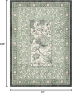 GarveeHome Provence Sage Green 6x9 Area Rugs, Botanical Grove Vintage - Image 2
