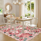 DUKINO 6x9 Area Rugs, Floral Washable Rug - Image 8