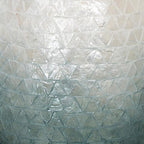 Tylin Ivory and Blue Capiz Ombre Drum Accent Table - Image 13