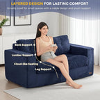 MAXYOYO Loveseat Sofa Couch, Upholstered Bean Bag Chair Cloud 2-Seat - Image 6