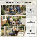 Outsunny 5 Piece Patio Furniture Set, Wicker Balcony Furniture - Image 6