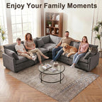 111.4" V-Shaped Corner Couch Sectional｜5 Seat Customizable Modular Cloud - Image 7