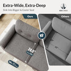 HERA'S HOUSE 3 Pieces Modular Sectional Sofa Sets, Oversized Couch Set - Image 4