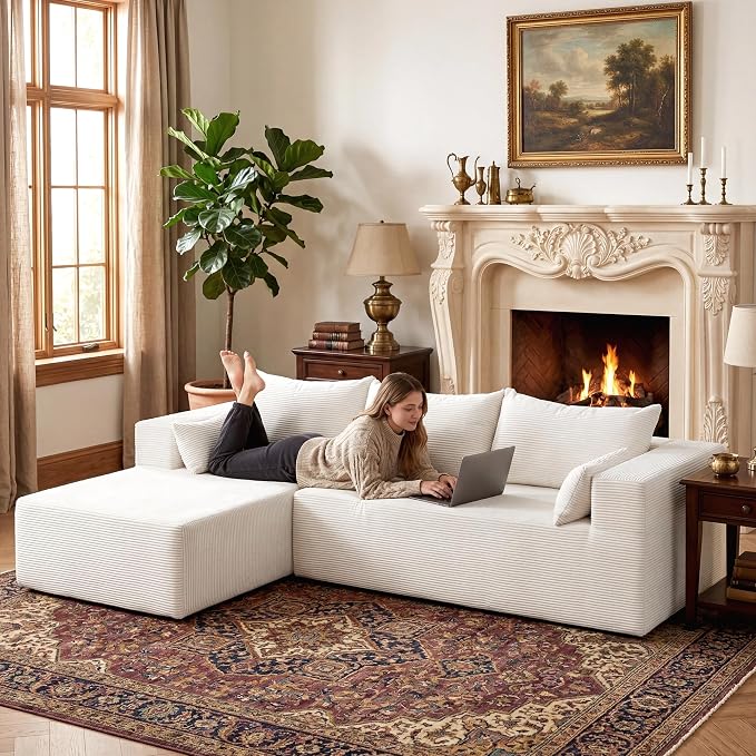106" Cloud Sectional Boneless Couches - Image 6