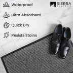 Front Door Mat, Indoor Outdoor Welcome Muddy Doormat, 30x17 Battleship Gray | - Image 6