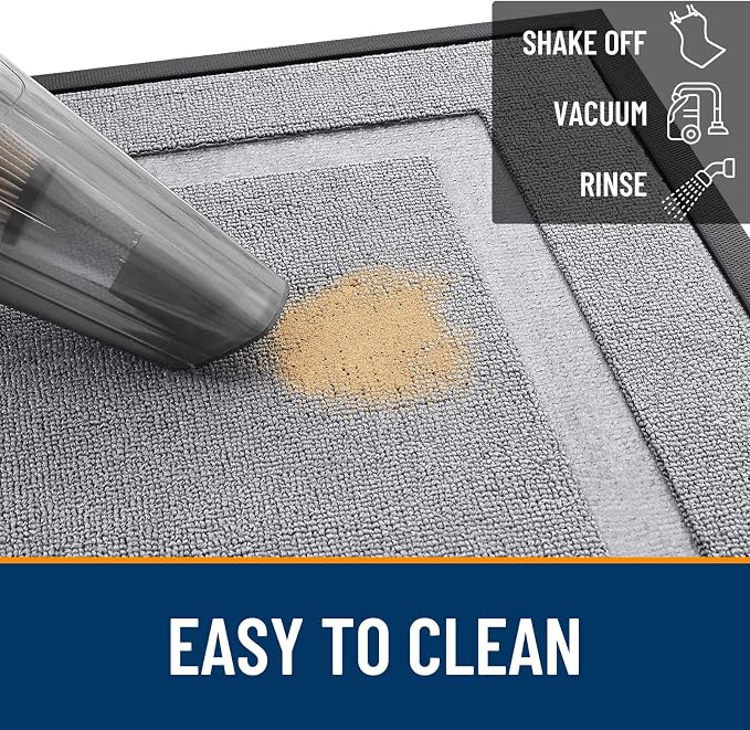 OLANLY Front Door Mat Outside 47x17, All-Season Heavy-Duty Rubber Doormat | - Image 5