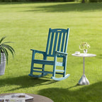 Psilvam Oversized Outdoor Rocking Chair Set of 2, HDPE Porch Rocker - Image 2