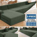 ZNSAYOTX Sectional Couch Covers, Stretch Jacquard Slipcovers - Image 4