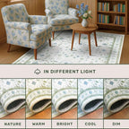 Cream Oushak 6x9 Bedroom Rug - Image 9