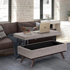 SIMPLIHOME Owen Lift Top Coffee Table Storage Ottoman - Image 2