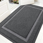 OLANLY Front Door Mat Outside 59x30, All-Season Heavy-Duty Rubber Doormat | Grey by OLANLY