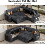 Vipbear 86" Modular Sectional Sleeper Sofa - Image 6