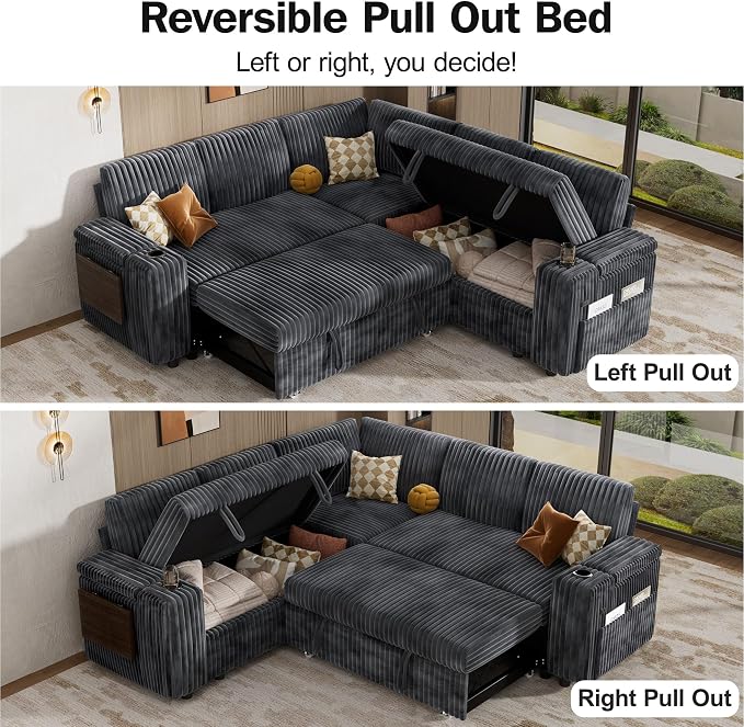 Vipbear 86" Modular Sectional Sleeper Sofa - Image 6