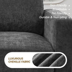 110.6" L Shaped Sectional Sofa, Modular Cloud Deep Seat Couch - Image 7