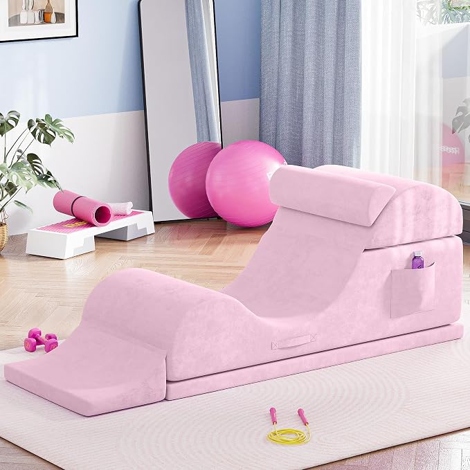 Convertible Yoga Chair for Adults, Ergonomic Foam Lounge by smilesun