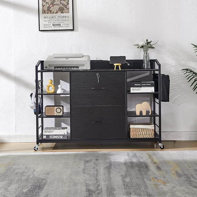 45" File Cabinet for Home Office, Mobile Office Storage Cabinet - Image 8