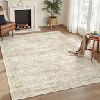 Soalmost 4x6 Area Rug for Living Room, Washable Rugs Non-Slip, Thin Foldable - Image 4