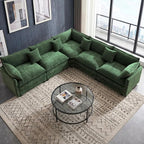 111.4" V-Shaped Corner Couch Sectional｜5 Seat Customizable Modular Cloud by MUDANT
