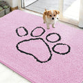 OLANLY Dog Door Mat for Muddy Paws 48x30, Paw Print Design Chenille Mud Mat | by OLANLY