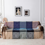 Boho Throw Blanket, Chenille Jacquard Tassels Throw Blankets by Unknown