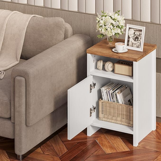 YESHOMY Farmhouse Modern Nightstand - Image 2