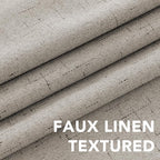 H.VERSAILTEX Blackout Curtains Linen Curtains 120 inches Long 100% Black Out - Image 4