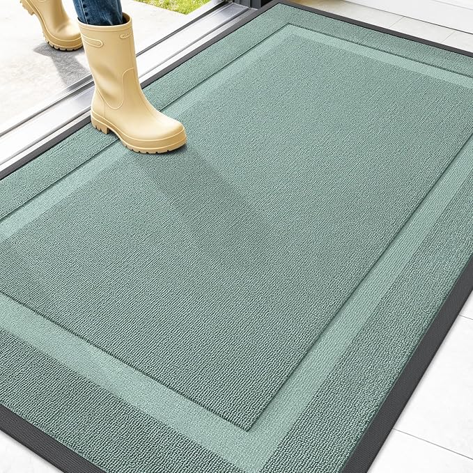 OLANLY Front Door Mat Outside 47x32, All-Season Heavy-Duty Rubber Doormat | by OLANLY