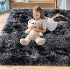 Pionblank Large Rug for Living Room 6x9, Modern Shag Area Rug, Dark Grey | Soft - Image 7