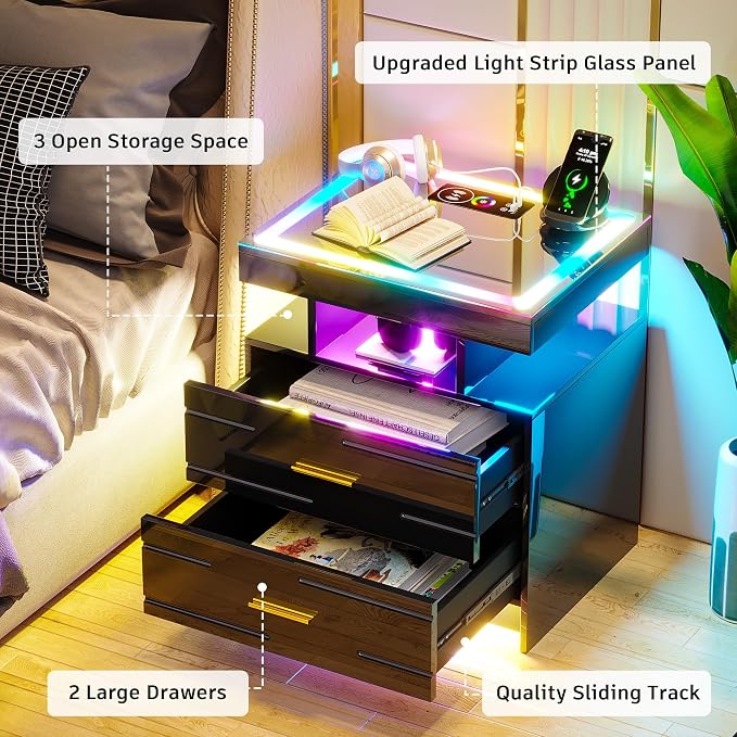 WOOVIVS Nightstand Set of 2 - Image 4