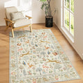 DUKINO 4x6 Area Rug, Non Slip Animal Washable Rug by DUKINO