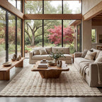 nuLOOM Jeni Beige Checkered Washable Area Rug - Image 8