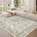 5x7 Area Rugs for Living Room, Large Washable Rug, Dining Room, Low Pile by Zesthome