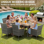 Devoko Dining 7 PCS Furniture, Patio Conversation Set - Image 5