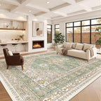 10x14 Area Rugs for Living Room, Large Washable Rug, Dining Room, Low Pile - Image 4