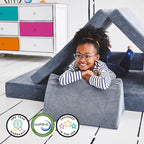 Yourigami Kids and Toddler Play Couch, Convertible Folding Sofa, Durable Foam - Image 6
