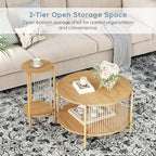 Yechen 3-Piece Boho Coffee Table Set - Image 4