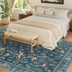 DUKINO 8x10 Area Rugs, Washable Soft Animal Bedroom Rug Non Slip, Low Pile - Image 3